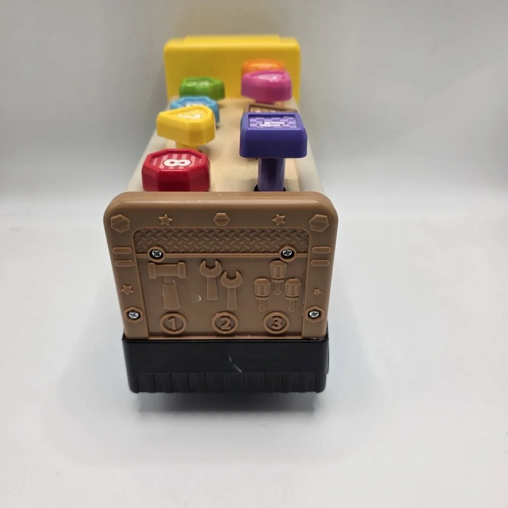 Tap-a-Peg Wooden Truck Toy, Learning‎ Colors Counting Hammer Peg Preschool STEM